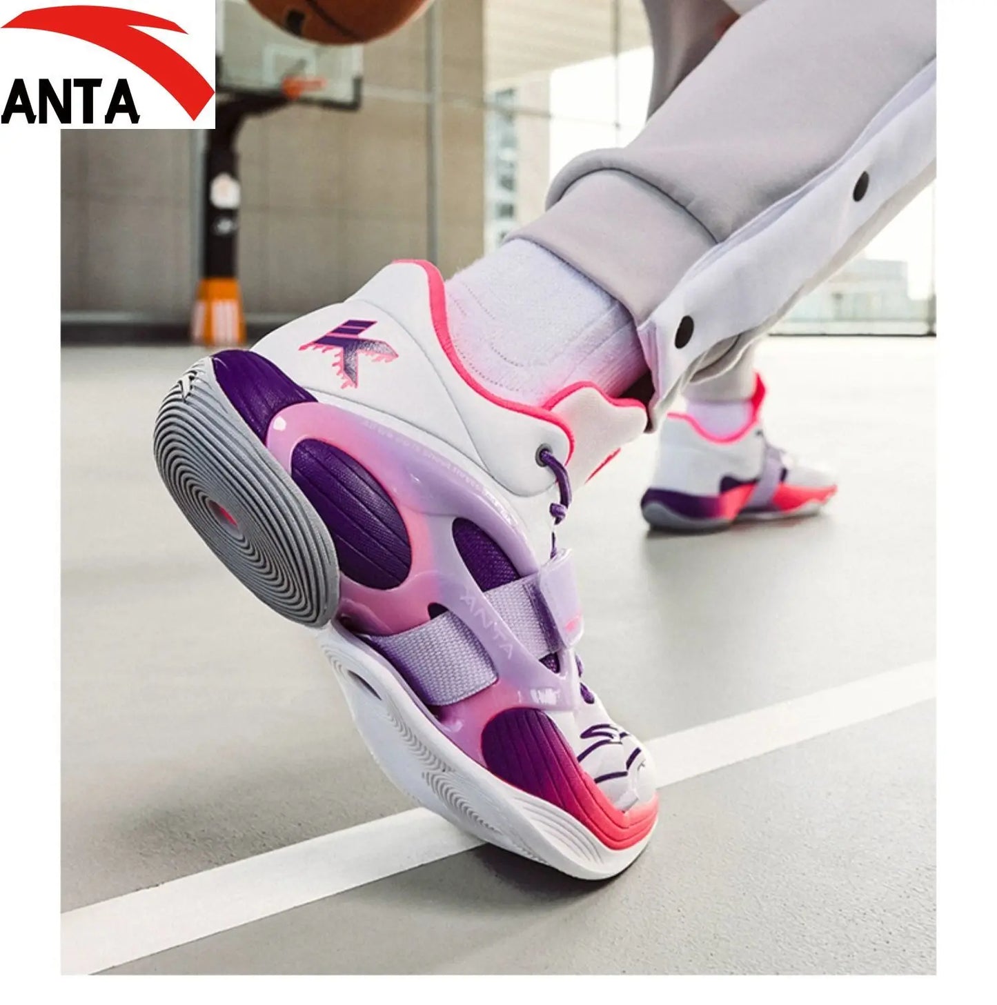 ANTA Water Splash 5 Water Rhyme Edition Nitrogen Technology Sports Basketball Shoes for Men Lightweight Rebound KT Support