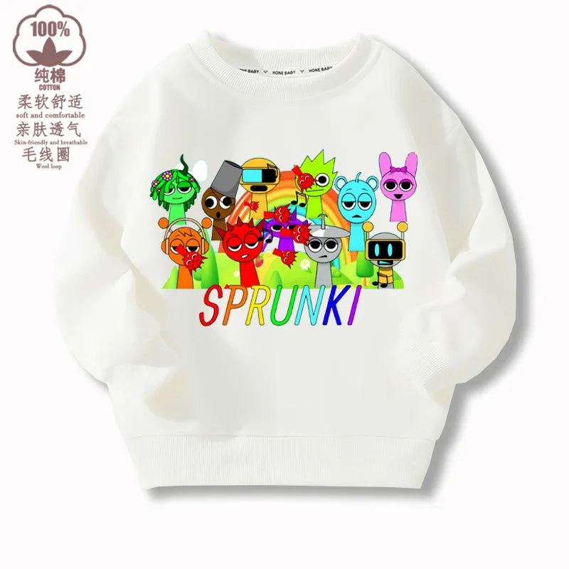 Sprunki Hoodie Clothes For Kids Incredibox Hoodies Sweatshirt Winter Hoodies Soft Cotton Sweatshirt Hoodie keep Warm Hoodie