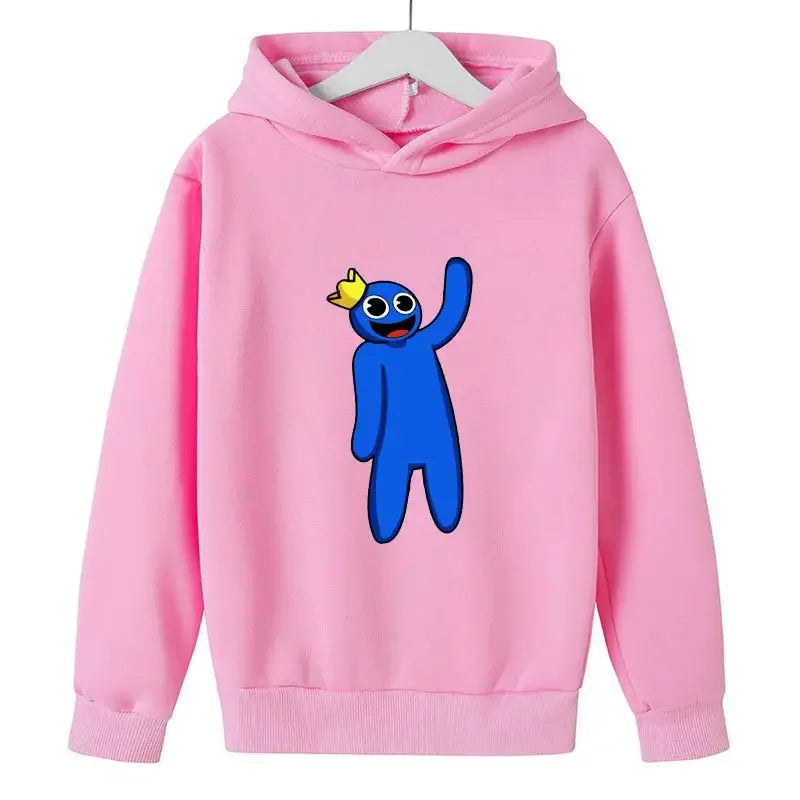 Casual Rainbow Friends Hoodie Kids Boys Clothing Child Top Casual Cartoon Printing Warm Coat Girls' Long Sleeve Sweatshirt