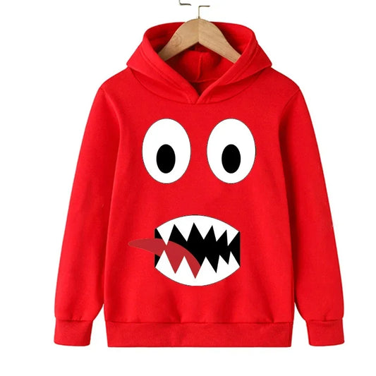 Casual Rainbow Friends Hoodie Kids Boys Clothing Child Top Casual Cartoon Printing Warm Coat Girls' Long Sleeve Sweatshirt