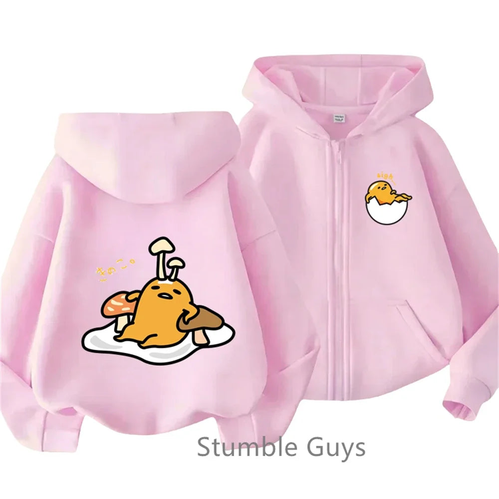 New Kero Kero Keroppi Zipper Hoodie Kids Clothes Boys Fashion Girls Sweater Casual Long Sleeve Anime Sonic Trucksuit