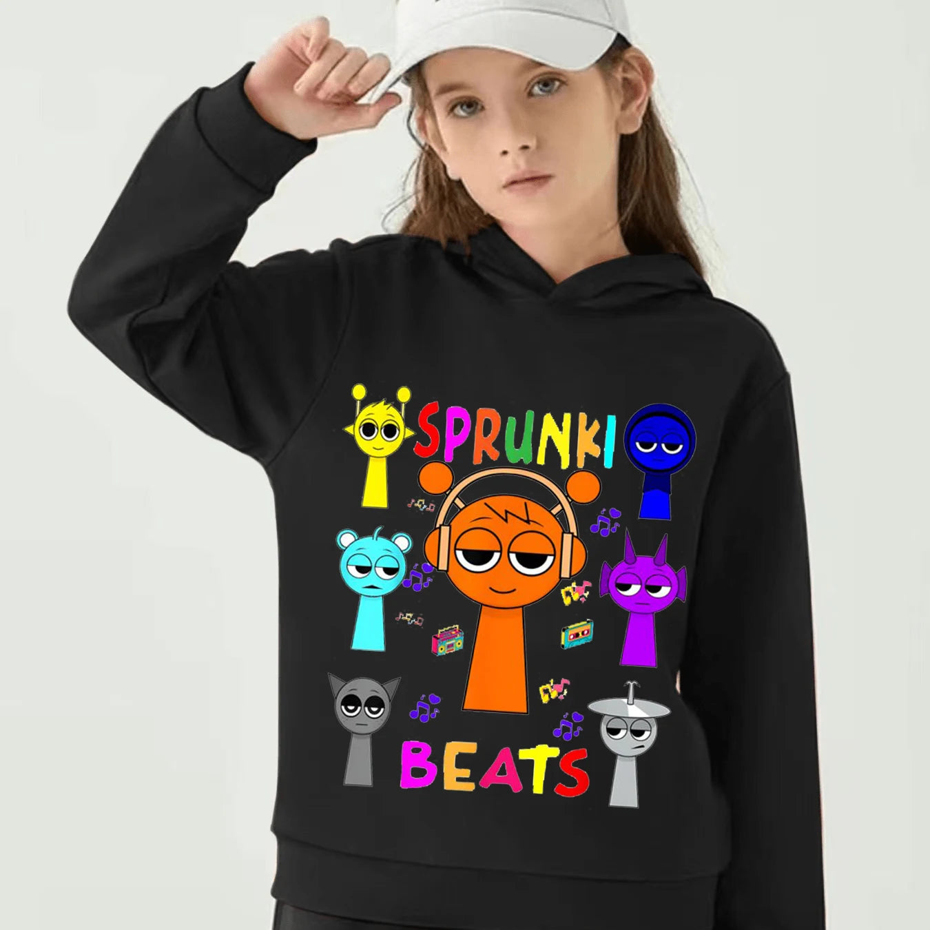 Sprunki Beats Print Children's Clothing Creative Hot Game Sweatshirt Cartoon Incredibox Long Sleeve Pullover Boys Girls Hoodies