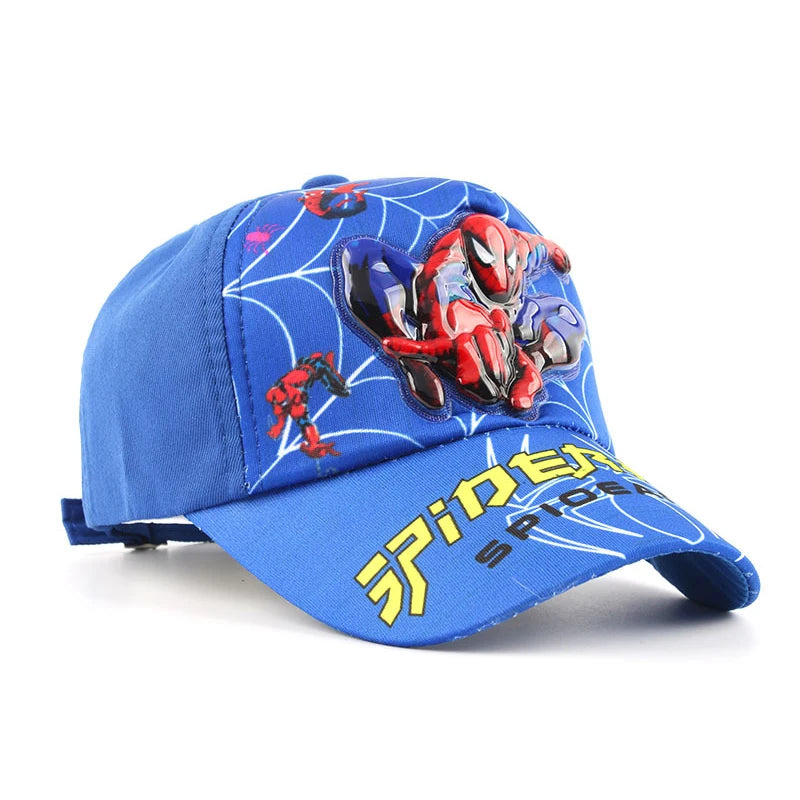 Disney Anime Led Light 3D Spiderman Baseball Cap For Boys Cartoon Autumn Baby Hats Spider Man Children's Sun Caps Kids Hat Cap