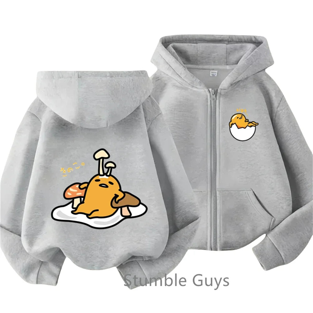 New Kero Kero Keroppi Zipper Hoodie Kids Clothes Boys Fashion Girls Sweater Casual Long Sleeve Anime Sonic Trucksuit