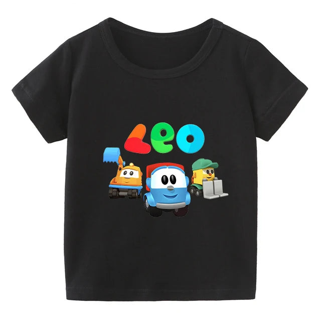 100% Funny Leo The Truck  Cartoon  Fashion Children Clothes