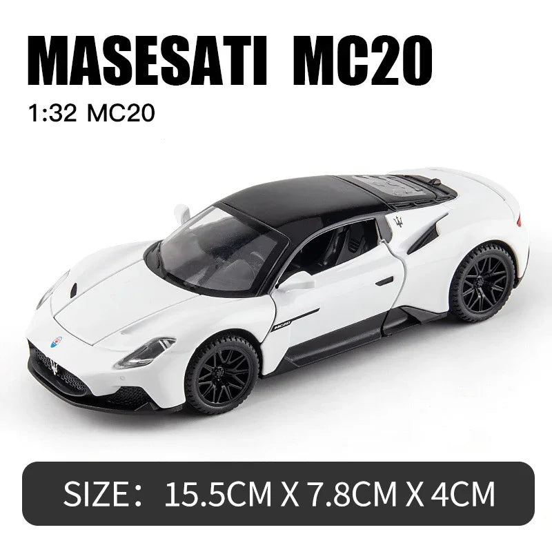 1:32 Maserati MC20 Coupe Alloy Sports Car Diecast Miniature Metal Car Simulation Sound ＆ Light Toy Car For Boys Fast And Furious