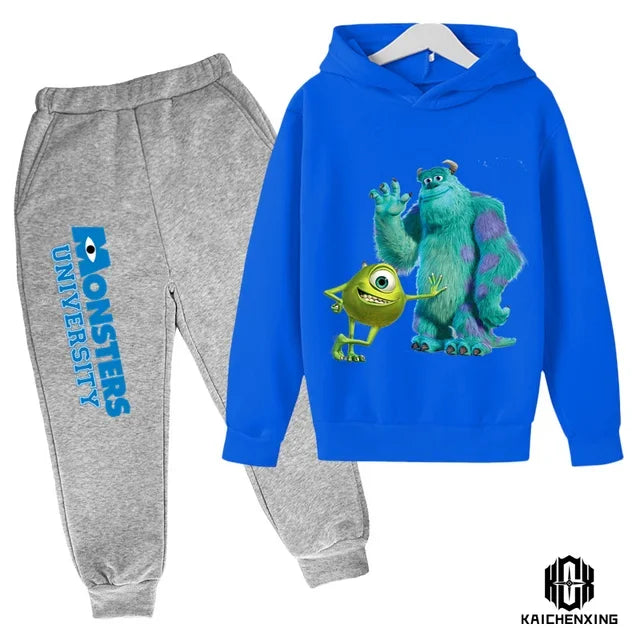 Girls Sweatshirt Pant Suit Coat Casual kids Boys Long Sleeve monsters inc. Clothes Kawaii Hoodies Children Pullover Sportswear