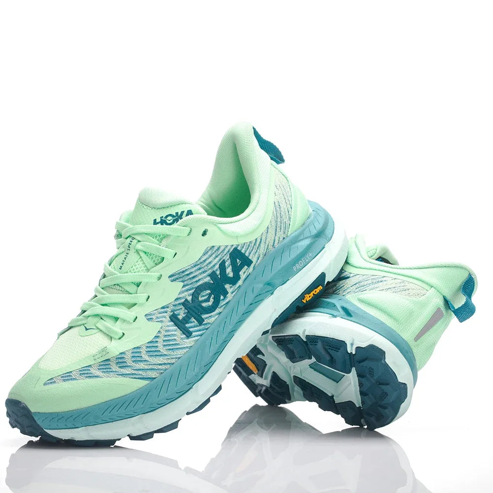 HOKA Mafate Speed ​​4 Kvinder og Mænd Grøn Lime Skridsikker Slidfast Letvægts Mesh Casual Sneakers Sko 1129930-LGOM