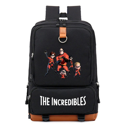 Disney The Incredibles School BookBags Boys Girls Travel Shoulder Backpack Men Women Large Capacity Travel Backpack Mochila