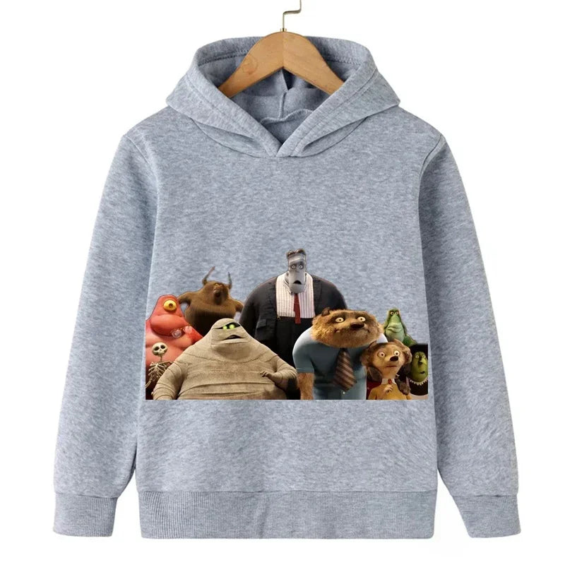 Printed Fashion Children Hoodies Tops Loose Long Sleeve Sweatshirts Kids  Cartoon  Aily  Comfortable  Coat Autumn Winter Clothes