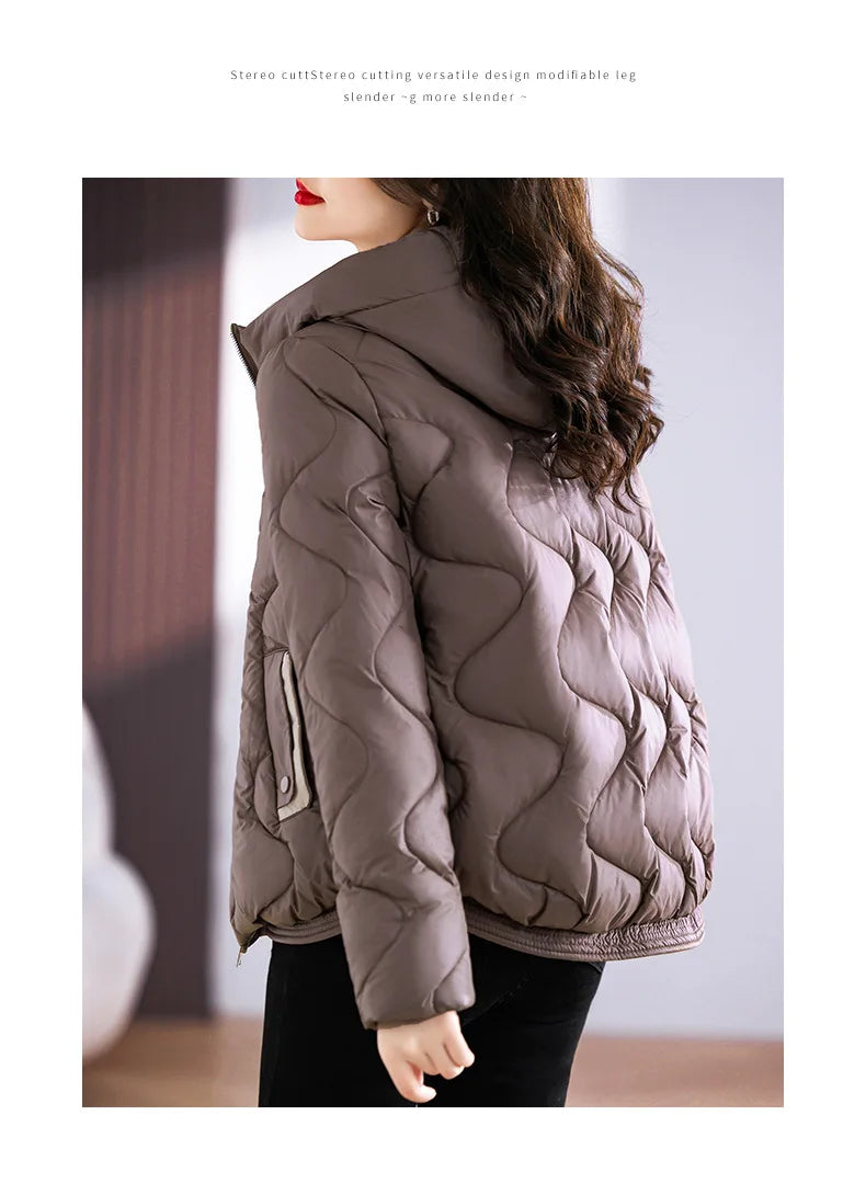 Winter Jacket Women 2023 New Outerwear Korean Clothes Women Coat Hooded Cotton Parkas Harajuku Ladies Quilted Coat Streetwear