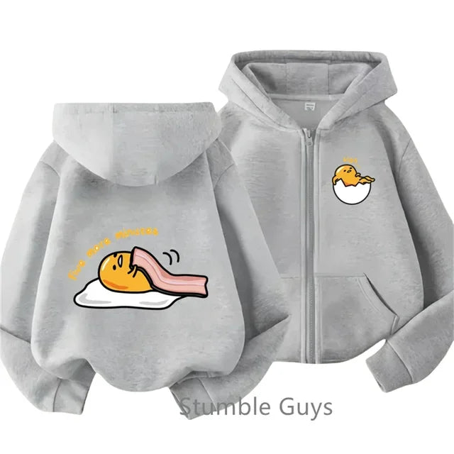 2025 New Kero Kero Keroppi Zipper Hoodie Kids Clothes Boys Fashion Girls Sweater Casual Long Sleeve Anime Sonic Trucksuit