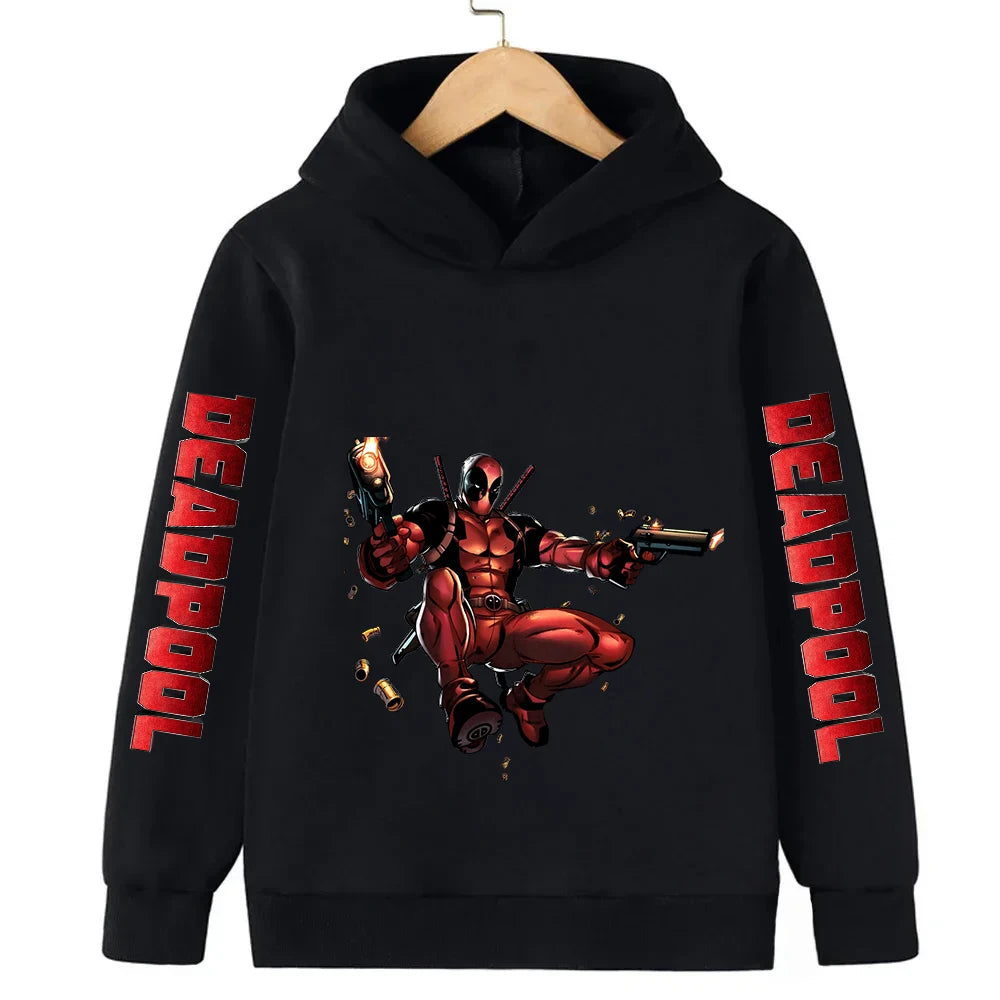 Marvel Deadpool Children Hoodies Girl Boy Kid Pullover Autumn Winter Baby Clothing Cartoons Casual Fashion Kid Tops Sweatshirts