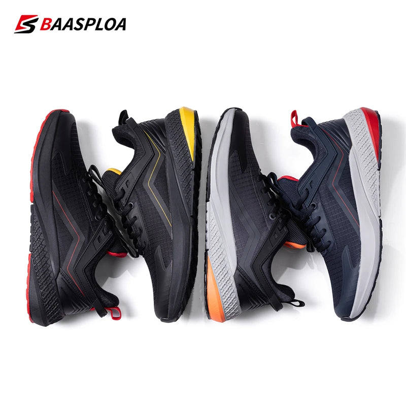 Baasploa 2021 New Design Men Outdoor Running Shoes Non-slip Wear-resistant Casual Shoes Lightweight Male Fashion Walking Shoes