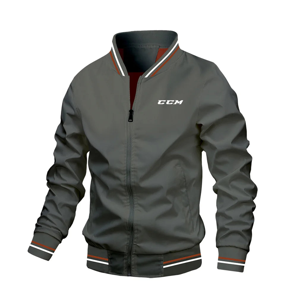 New European and American casual jacket, trendy men's autumn and winter jacket, fashionable men's top, thin design