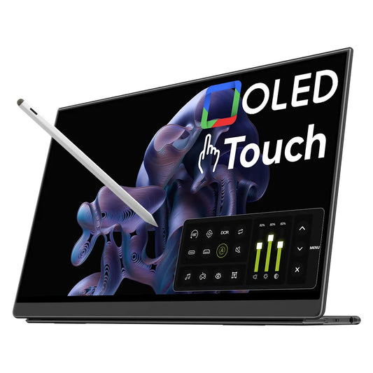 EHOMEWEI OLED Portable Monitor Om Series 13.3" FHD 60HZ 100%DCI-P3 16:9 For Switch Laptop Windows Macbook