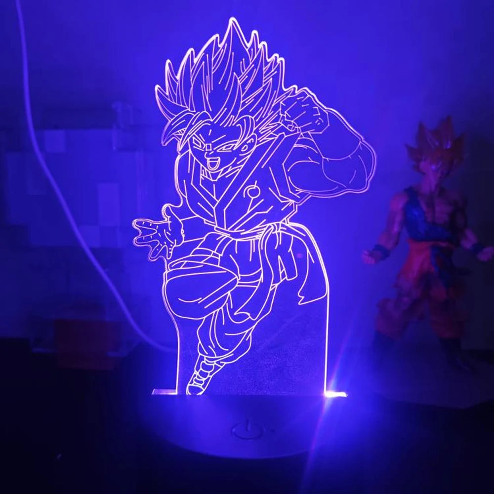 Anime Goku Vegeta Dragon Ball Z Super Saiyan 7/16 color remote control 3D Lamp LED Night Light Goku Jiren Broly Table Lamp Gift