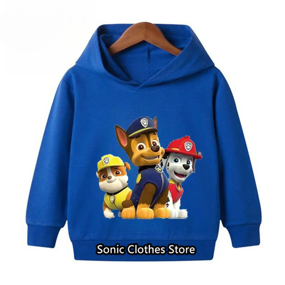 PAW Patrols Hoodie Kids Tops Long Sleeve Clothes Child Boys Girls Clothing Fashion Sweatshirts Spring Baby Boy Clothes