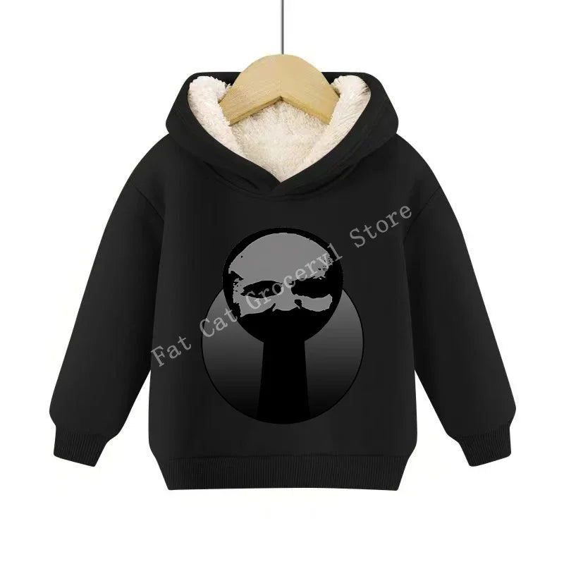 Sprunki Cute Hoodies Kids Incredibox Anime Action Figures Sweatshirt Boys Girl Winter Thickening Children Clothes Gift Hot Sales