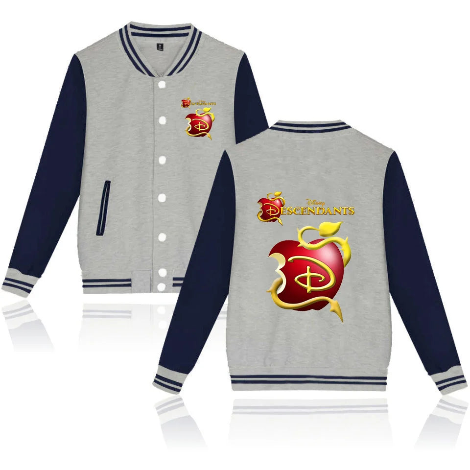 Descendants Varsity Baseball Bomber Jacket Mænd Kvinder Hip Hop Harajuku Jakker Børn Drenge Piger Single Coats