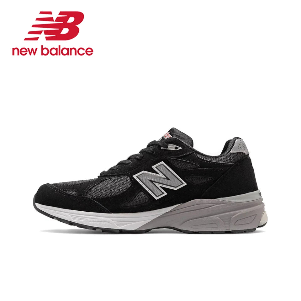 Original New Balance NB 990 V3 Classic Vintage Mesh Fabric Leather Casual Men's and Women's Running Shoes White Silver M990AL3