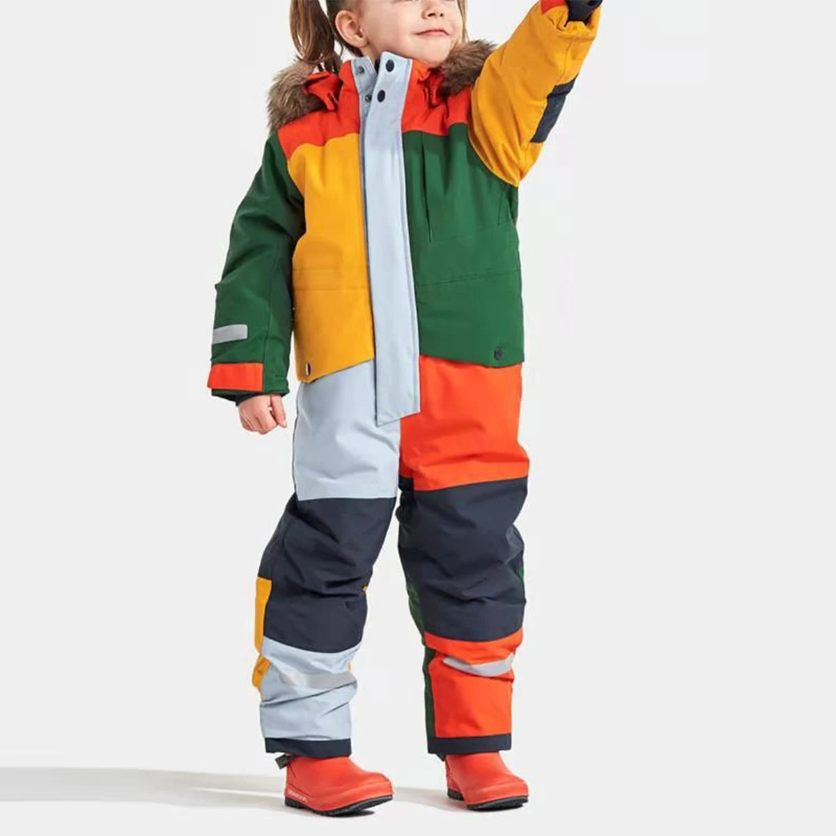 Children Ski Jumpsuit Ski Suit Boys Girls Autumn Winter Windproof Warm Outdoor Fleece Jacket Pants Kids Skiing Snowboarding Suit