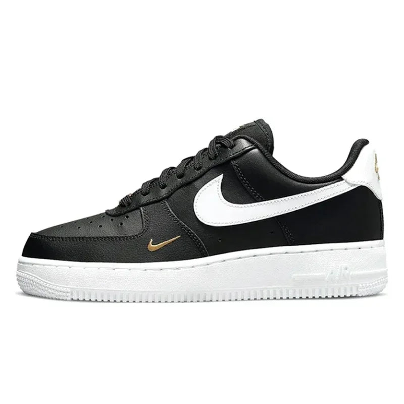 Nike-Air Force 1 Basses pour Femmes et Femmes, Chaussures de Skateboard Confortables, Unisexes, Blanc, Orange