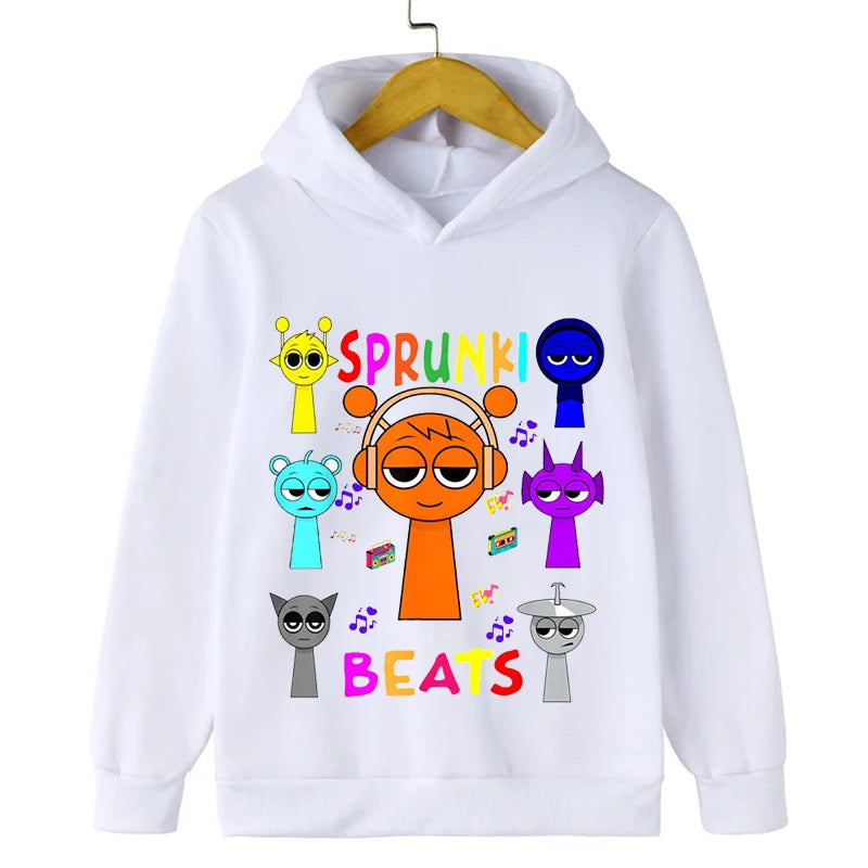 Sprunki Beats Print Children's Clothing Creative Hot Game Sweatshirt Cartoon Incredibox Long Sleeve Pullover Boys Girls Hoodies