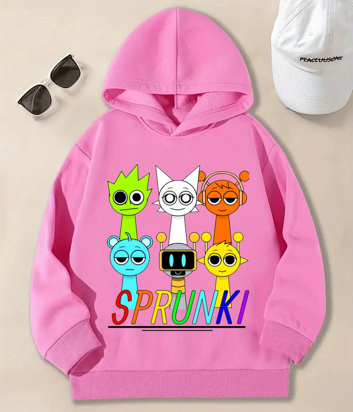 Hot Game Sprunki Print Kids Hoodies Harajuku Girls Boys Sweatshirts Autumn Pullovers Sprunki Incredibox Hooded Tops Casual Coats