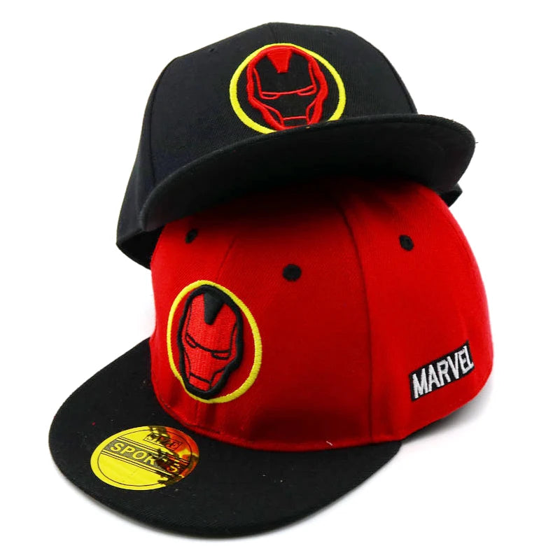 Disney Marvel Iron Man Anime Kids Cap For Boys Girls Cartoon Baby Sun Hat Children's Snapback Hip Hop Caps Gift Adjustable 2-8Y