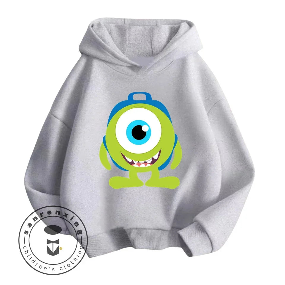 Monsters Inc Cartoon Kids Long Sleeve Hoodies Uniquely Crafted Garments That Bring the Charm of Your Favorite Cartoon to Life