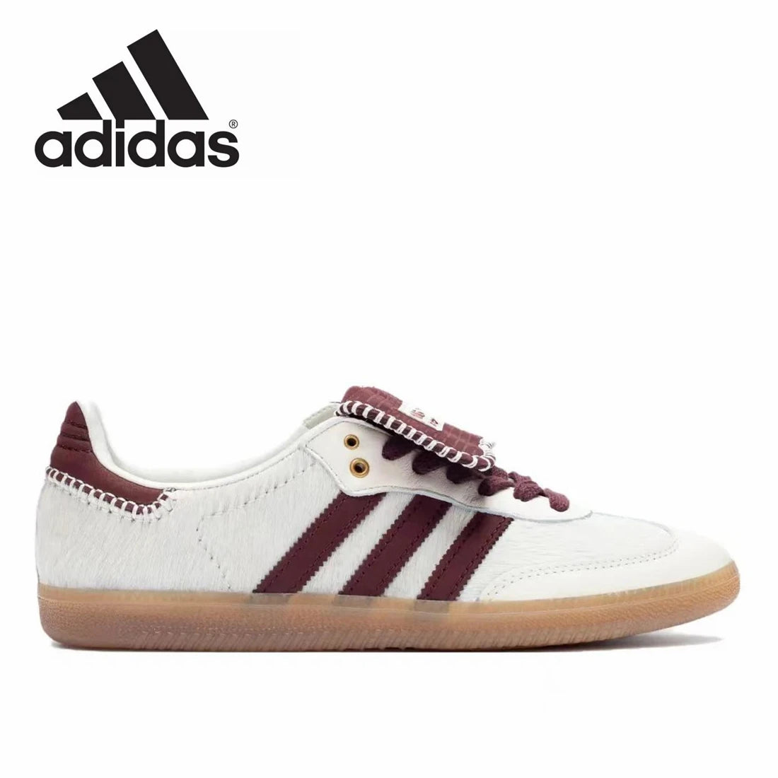 Adidas - German Samba Pony Welsh Bonner Leopard Pattern Training Shoes, Retro Multi functional Sports and Casual Gazelle Shoes