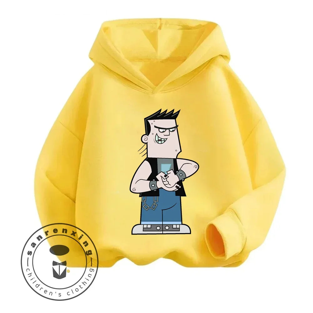 Cartoon The Fairly OddParents Baby Girl Boy Long Sleeve Pullover Sports Boy Girl Autumn Winter Children's Sweatshirt 1-16Y