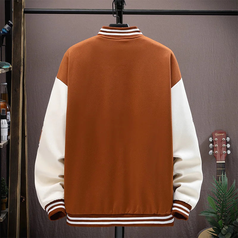 Casual Spring Autumn Men's Outdoor Sports Baseball Jackets Uniform Hip Hop Streetwear Loose Bomber Coat Unisex Slim Top Clothing