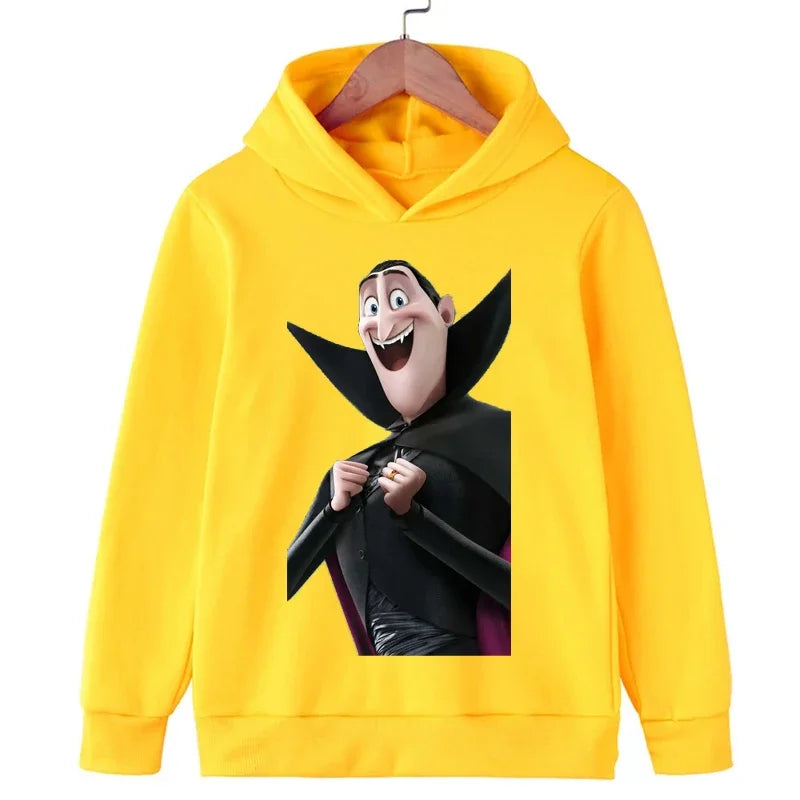 Hotel Transylvania New Cartoon 2-14 Years Old Kids Boys Hoodies Sweatshirts for Autumn Coats Teenager Boy Clothes Kid Girls Tops