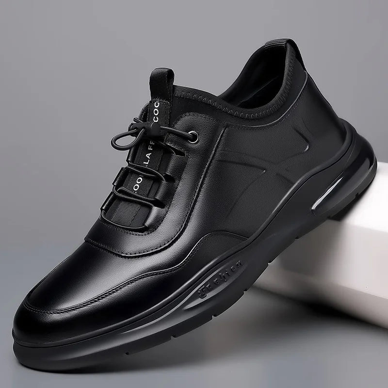 Ægte læder Herre Business Casual Sko Åndbar Komfortabel No Slip Alsidige Sko Loafers Mænd Sneakers Chaussures Homme