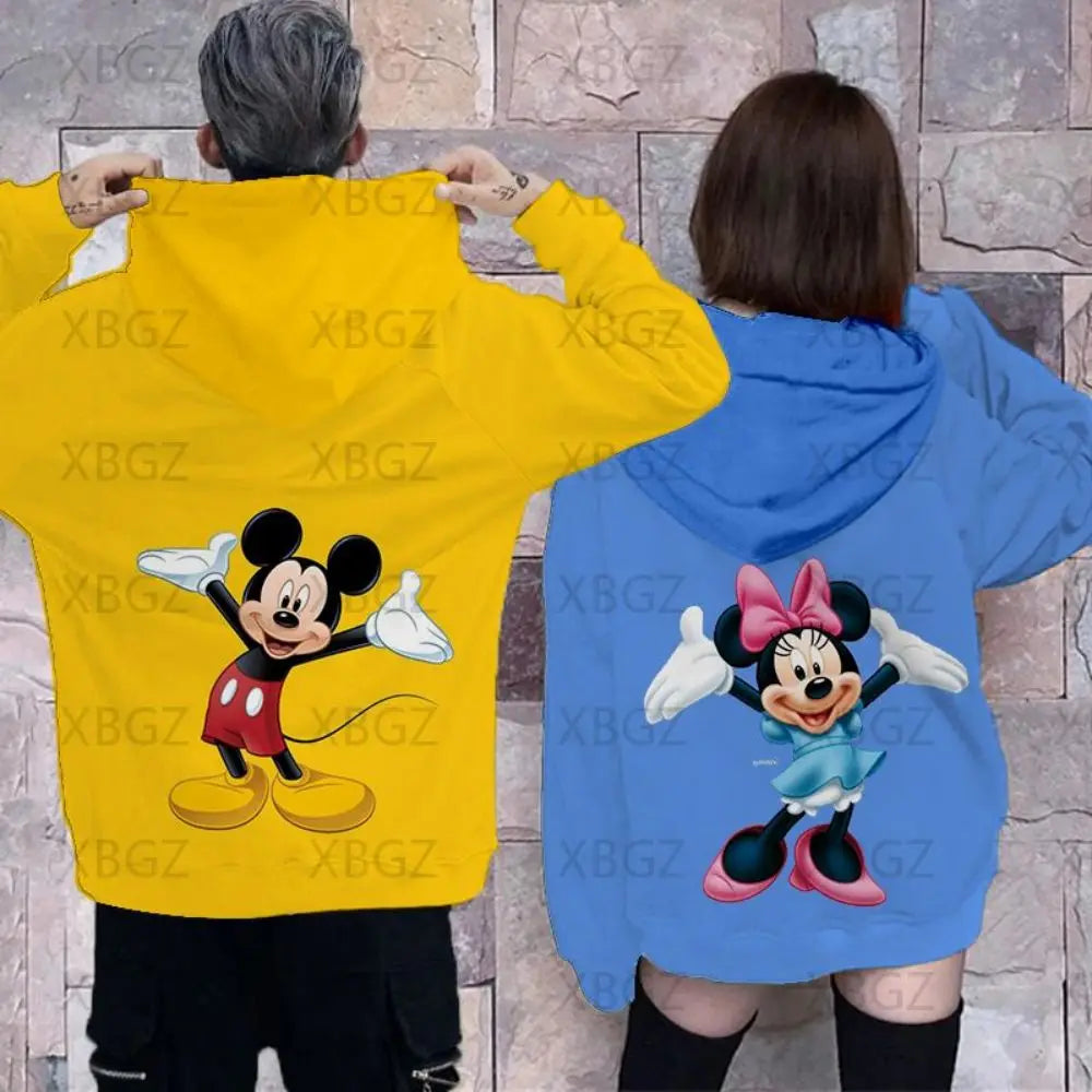 2022 Top Sweatshirt Woman Mickey Women's Men's Children's Hoodie Sweatshirts Couple Outfit Clothing Fashion Hoodies Minnie Mouse