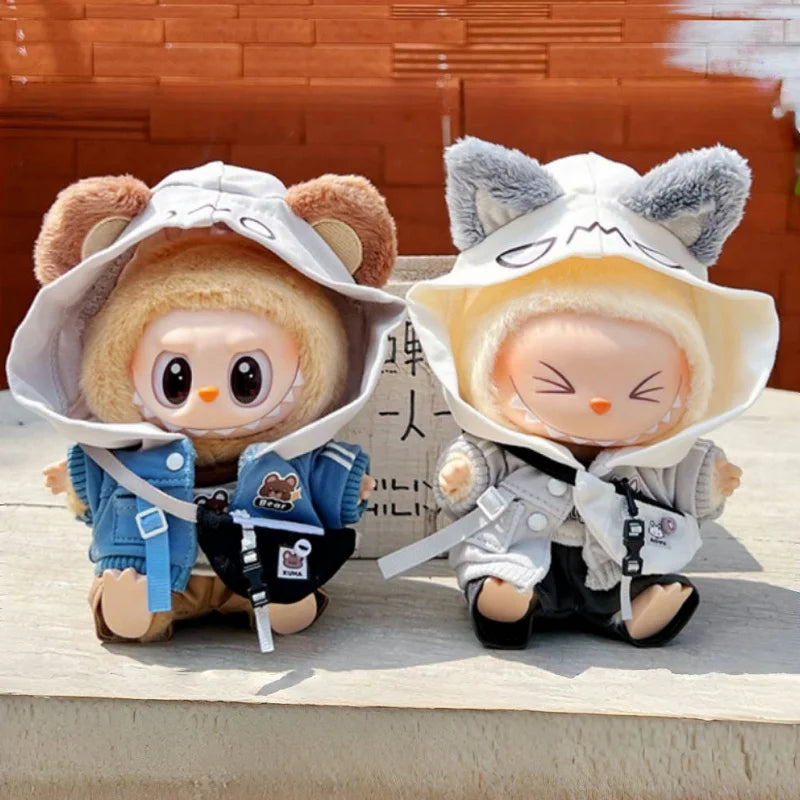 Original New Arrival Labubu 2 generation sitting Party Baby clothes Series Cute Doll Toy Ornament Only Clothes Toy Birthday Gift