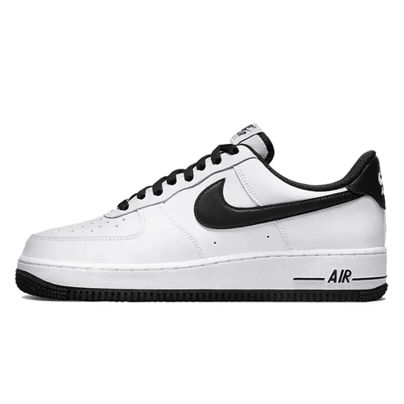 Nike-Air Force 1 Basses pour Femmes et Femmes, Chaussures de Skateboard Confortables, Unisexes, Blanc, Orange