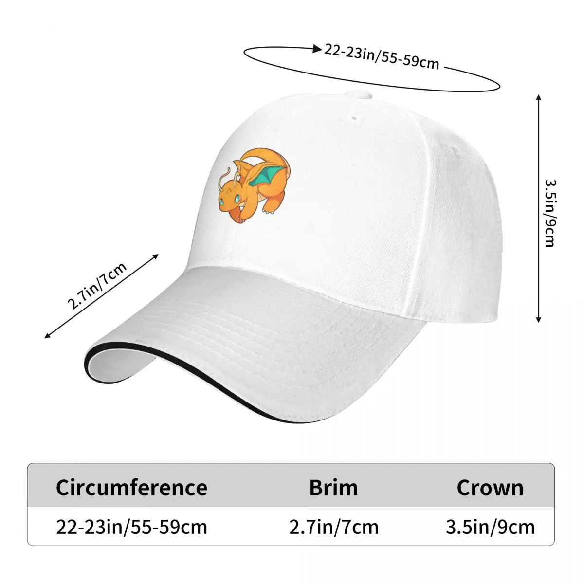 DRáGONITE Baseball Cap Hat Beach Uv Protection Solar Hat Hat Man Luxury Women's Beach Outlet 2024 Men's