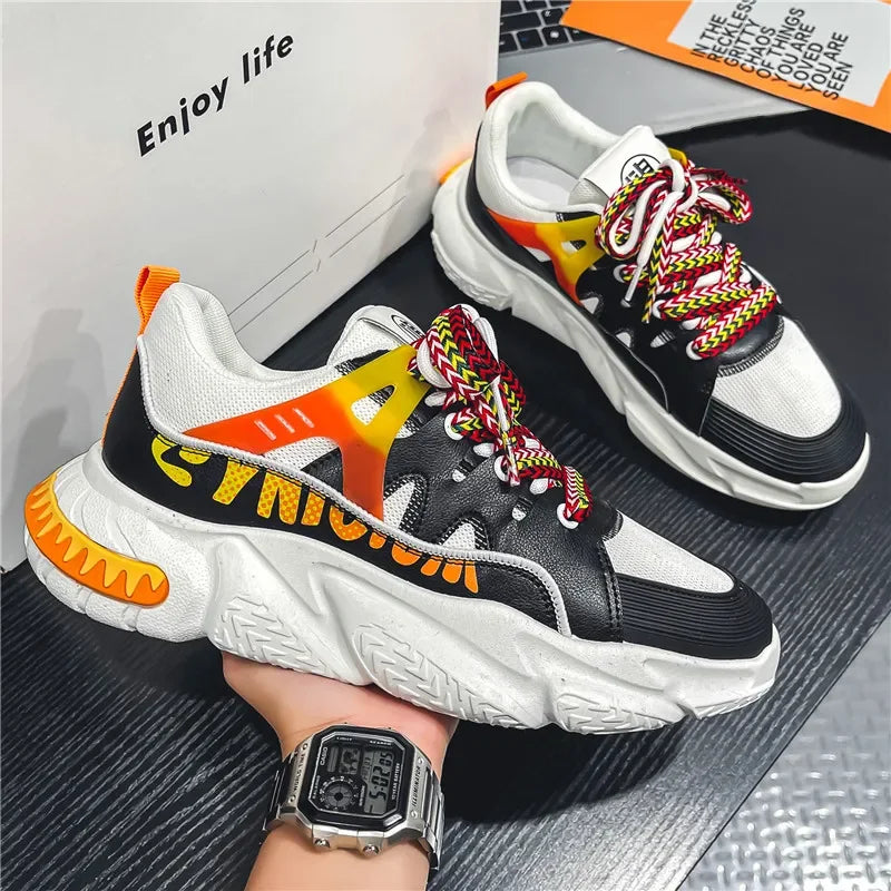 Men  Summer Breathable Thick Bottom Low-top Sneakers