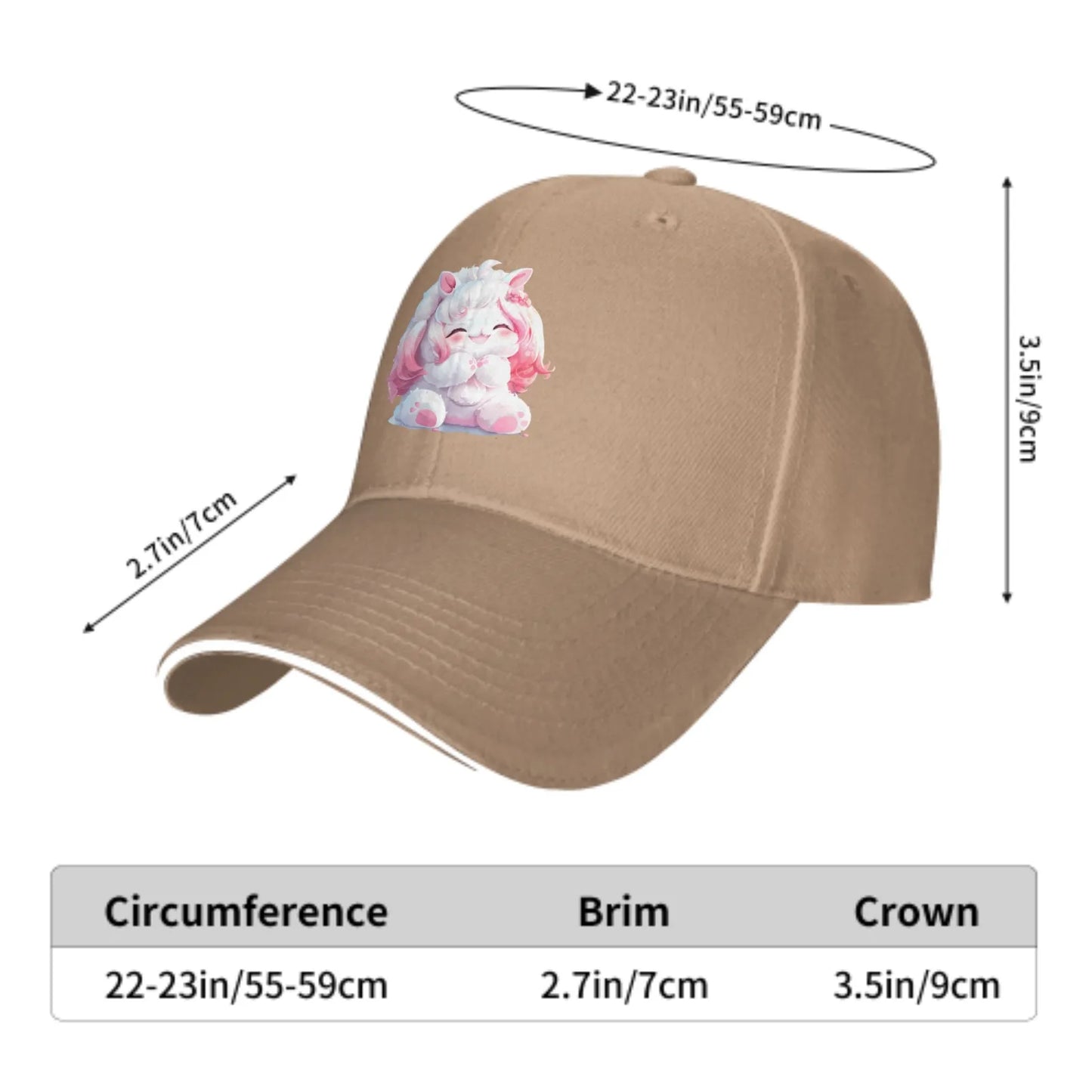 Kawaii Fluffy Animal Baseball Cap Stamping Printing Sandwich Duck Tongue Hat Spring Summer Fashion Washed Sports Outdoor Travel