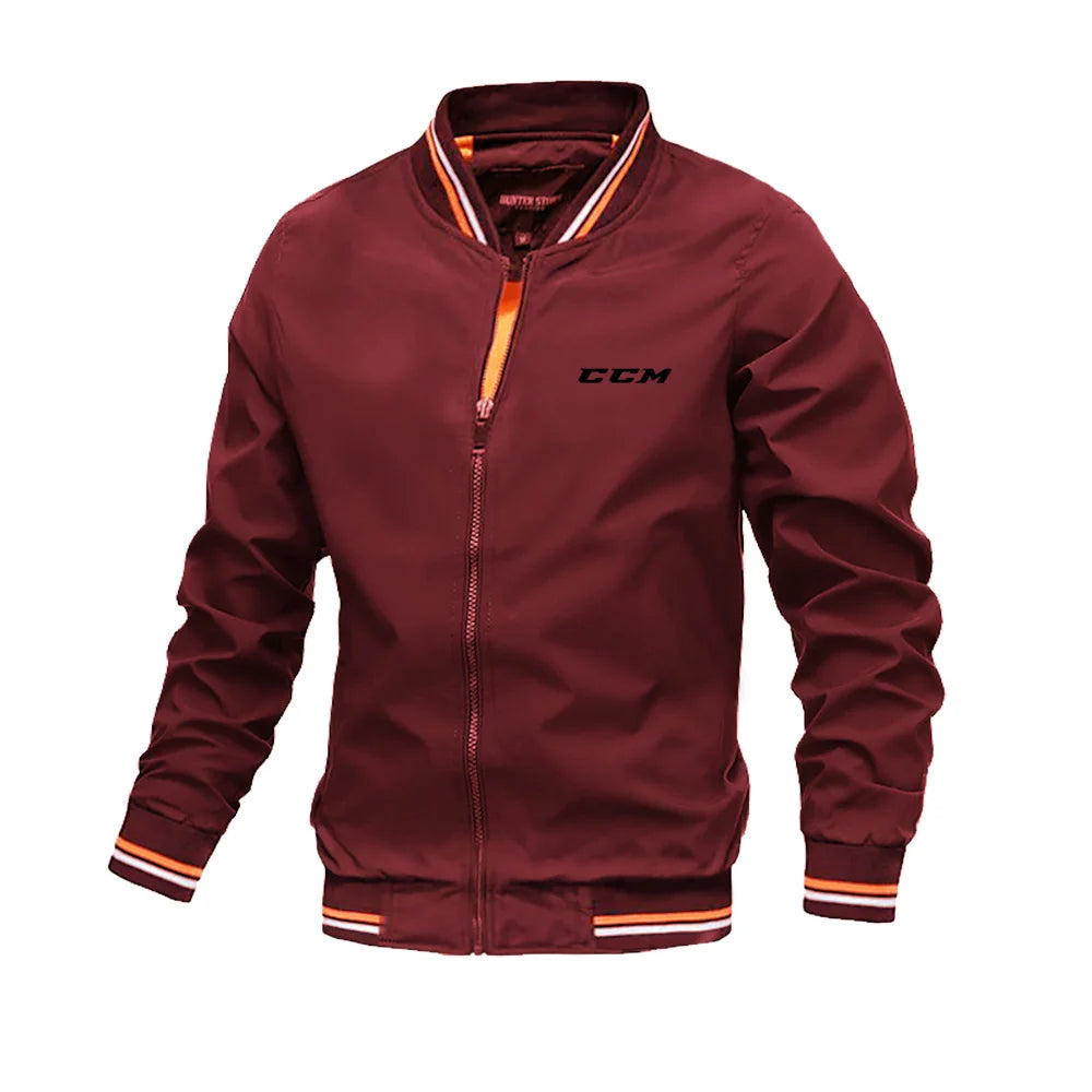 New European and American casual jacket, trendy men's autumn and winter jacket, fashionable men's top, thin design