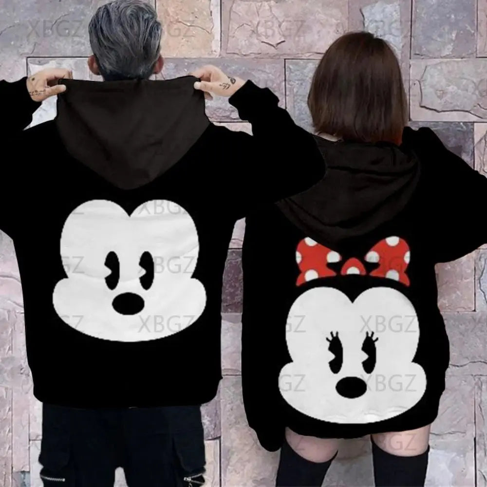 Couple Outfit Disney Hoodies Minnie Mouse Women's Casual Sweatshirt Couple Hoodie Men's Women Clothing Mickey Y2k Print Top