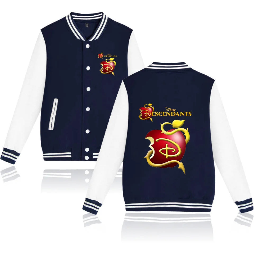 Descendants Varsity Baseball Bomber Jacket Mænd Kvinder Hip Hop Harajuku Jakker Børn Drenge Piger Single Coats