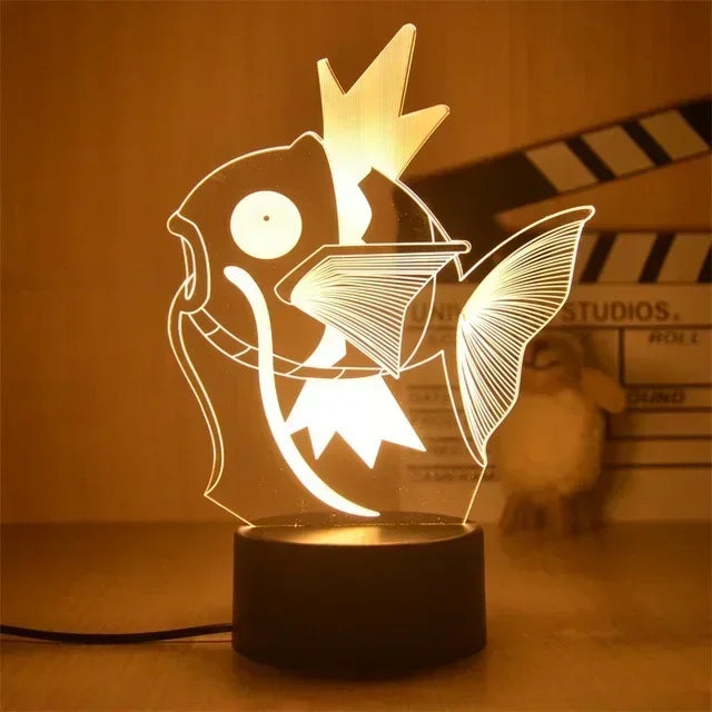 New Anime Pokemon Led 3D Night Light Kids Toy Anime Figures Cute Pikachu Bedside Lamp for Children Bedroom Decor Birthday Gift