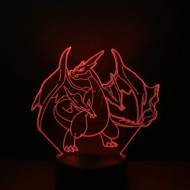 New Anime Pokemon Led 3D Night Light Kids Toy Anime Figures Cute Pikachu Bedside Lamp for Children Bedroom Decor Birthday Gift