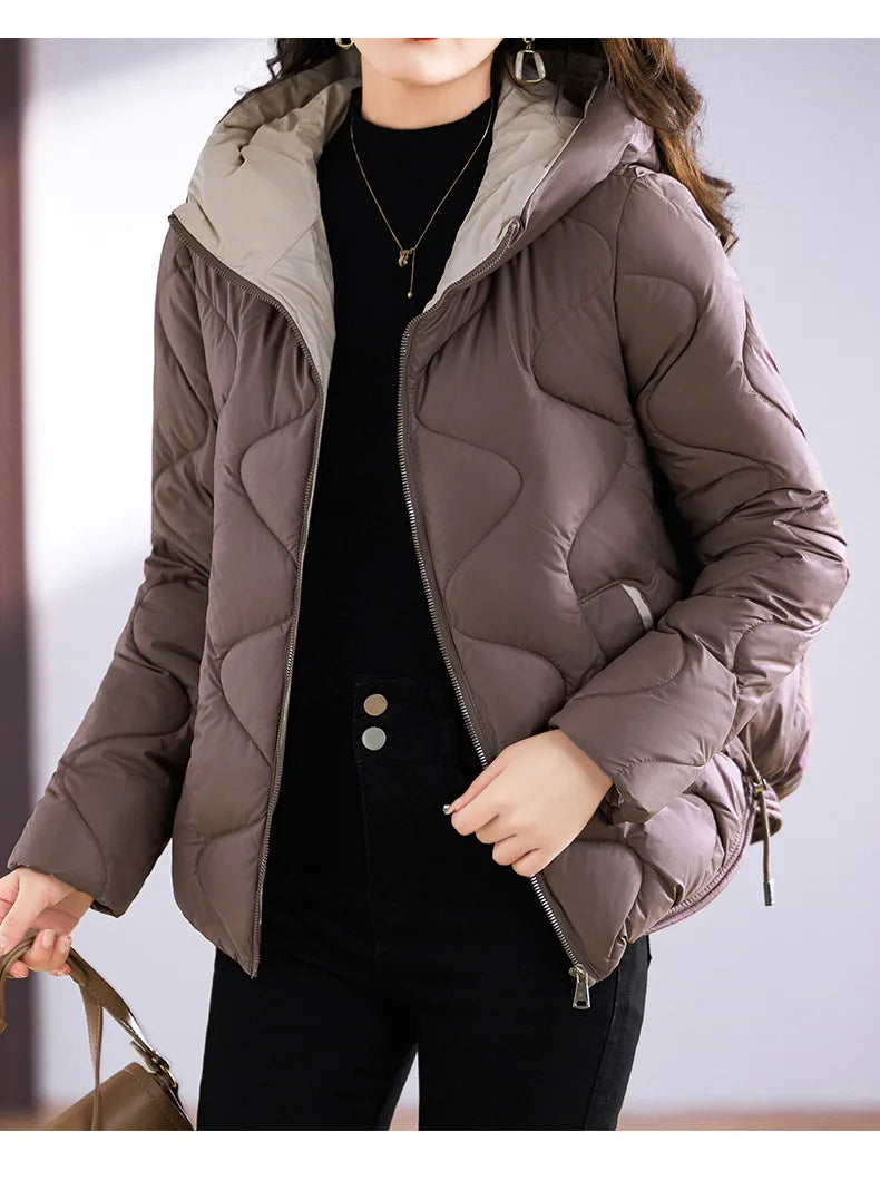 Winter Jacket Women 2023 New Outerwear Korean Clothes Women Coat Hooded Cotton Parkas Harajuku Ladies Quilted Coat Streetwear