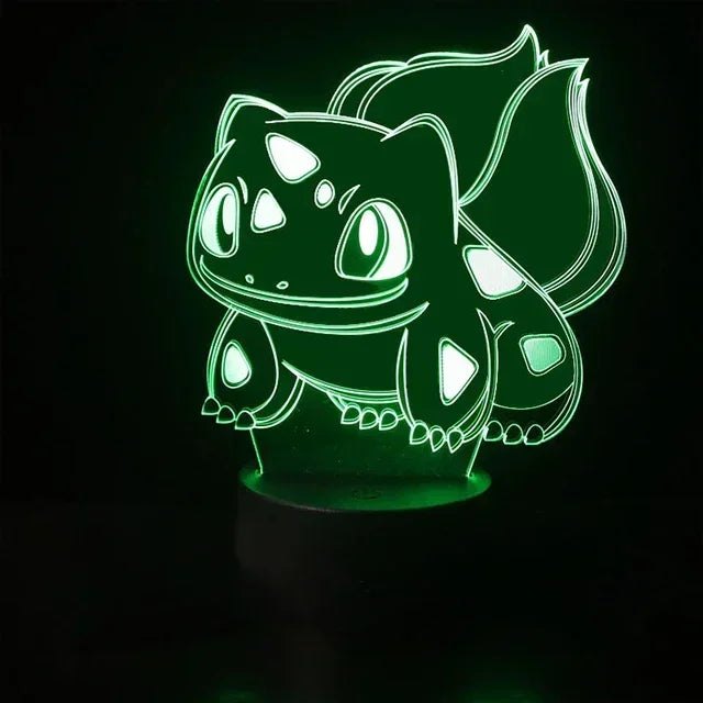 New Anime Pokemon Led 3D Night Light Kids Toy Anime Figures Cute Pikachu Bedside Lamp for Children Bedroom Decor Birthday Gift