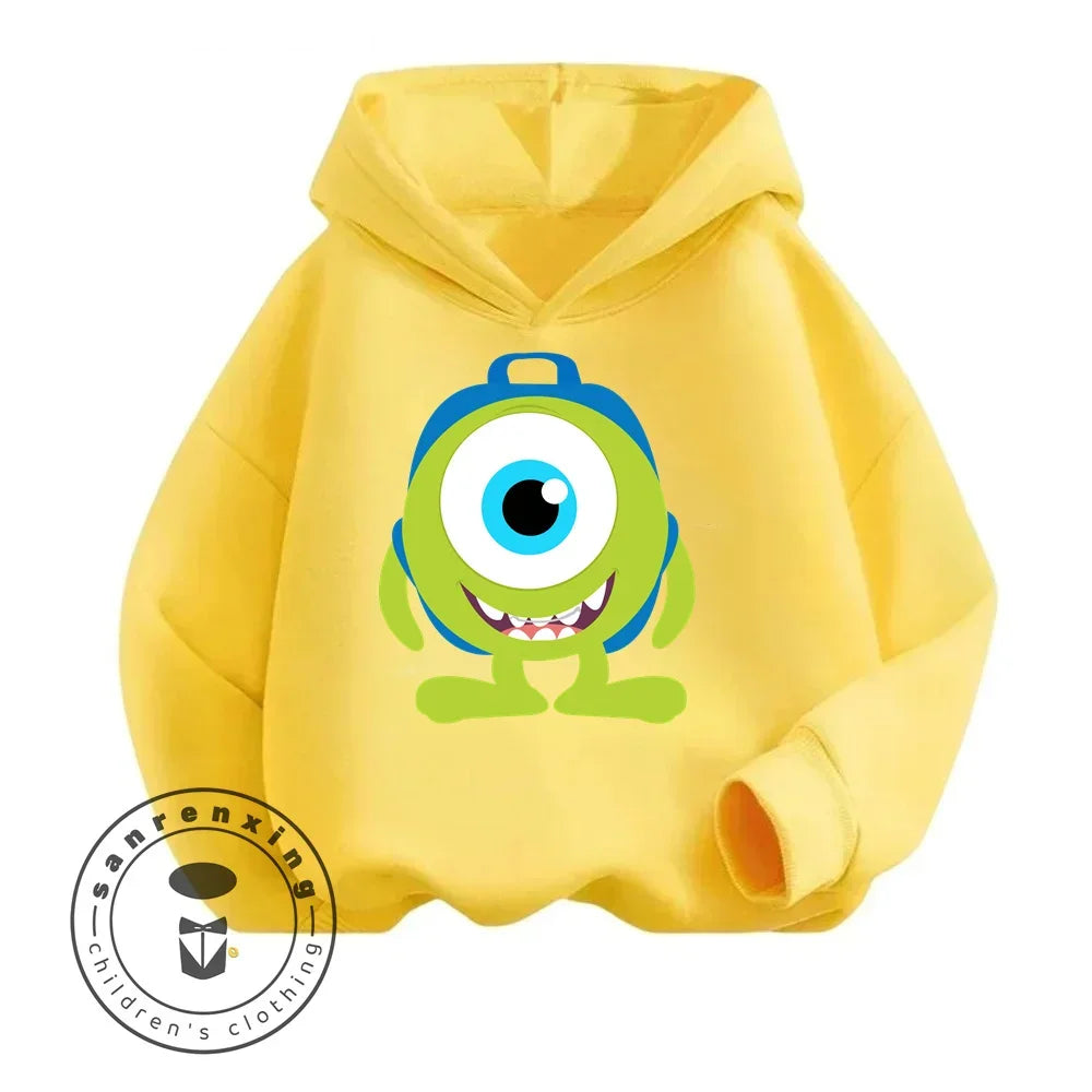 Monsters Inc Cartoon Kids Long Sleeve Hoodies Uniquely Crafted Garments That Bring the Charm of Your Favorite Cartoon to Life